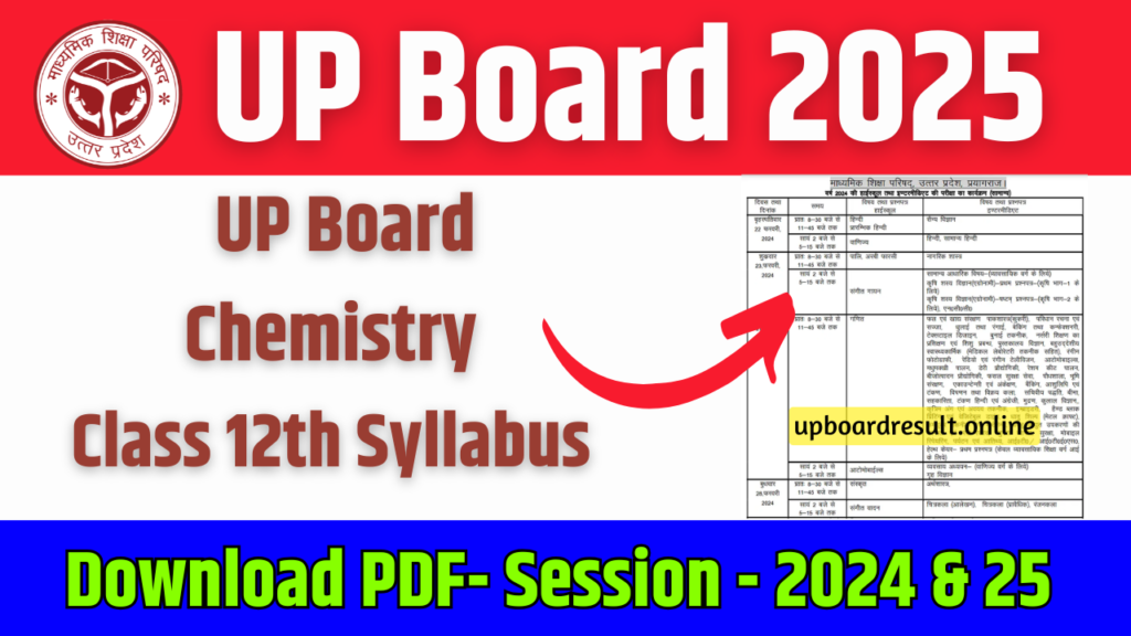 Chemistry Class 12 Syllabus UP Board 